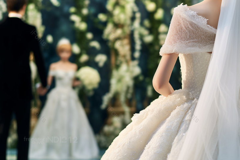 身穿洁白婚纱的幸福女性背影婚礼婚庆,高清,摄影图,摄影图片,图片大全,摄影图免费下载